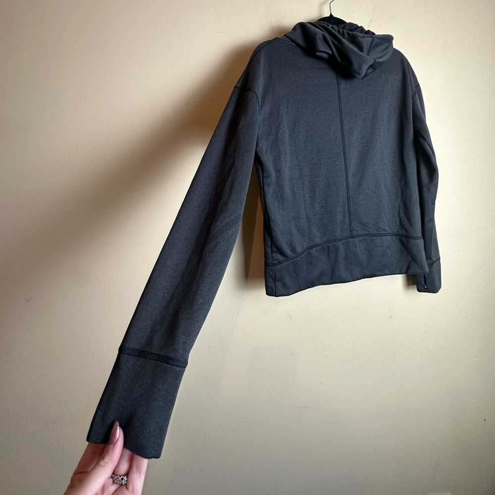 North Face Gray Funnel Neck Hoodie Pullover Sweatshirt Women’s Size Medium - Picture 9 of 15